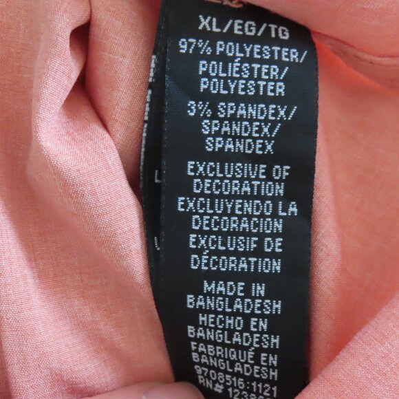 Xcaster UPF Sun Protction Fishing Shirt Vented Short Sleeves Button Front XL - Picture 6 of 11